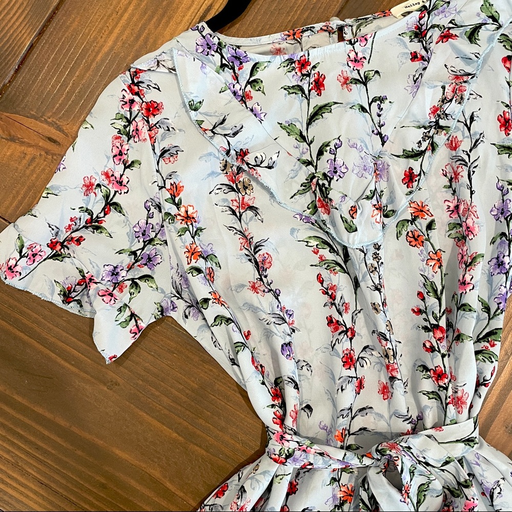 Floral Midi Dress - L